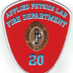 The Johns Hopkins University Applied Physics Lab Fire Department 20 Patch