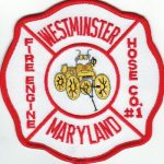 Westminster Maryland Fire Engine Hose Company Number 1 Patch